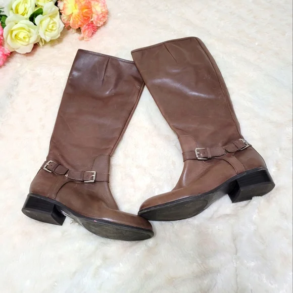 Ralph Lauren brown "Marion" tall knee riding boot size 6B - Picture 2 of 11